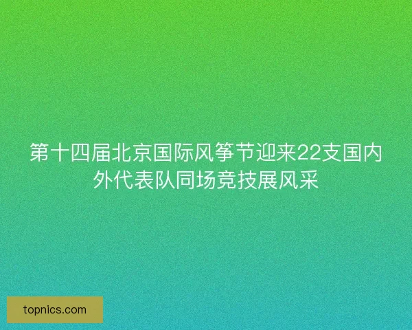 第十四届北京国际风筝节迎来22支国内外代表队同场竞技展风采